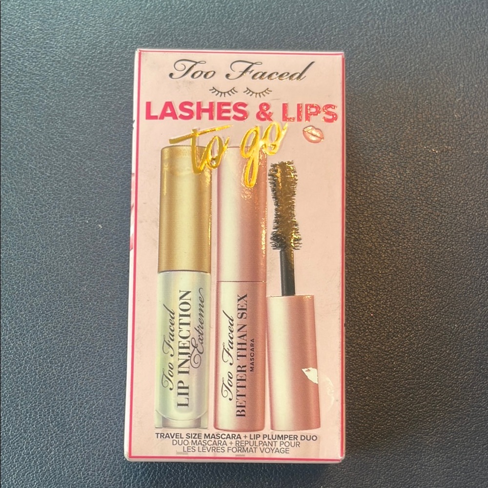 TOO FACED Lash Lip To Go Set Better Than Sex Mascara Lip Injection Extreme
Gloss